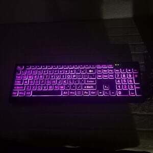 Large Print Backlit Keyboard, Wired USB Lighted Computer Keyboard